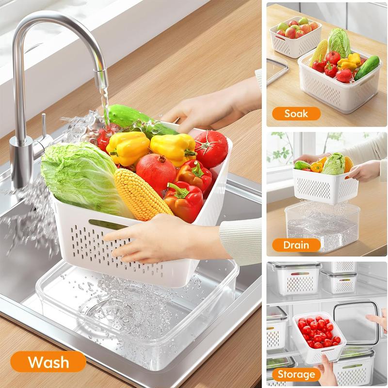 Double Layer Drain Storage Container
