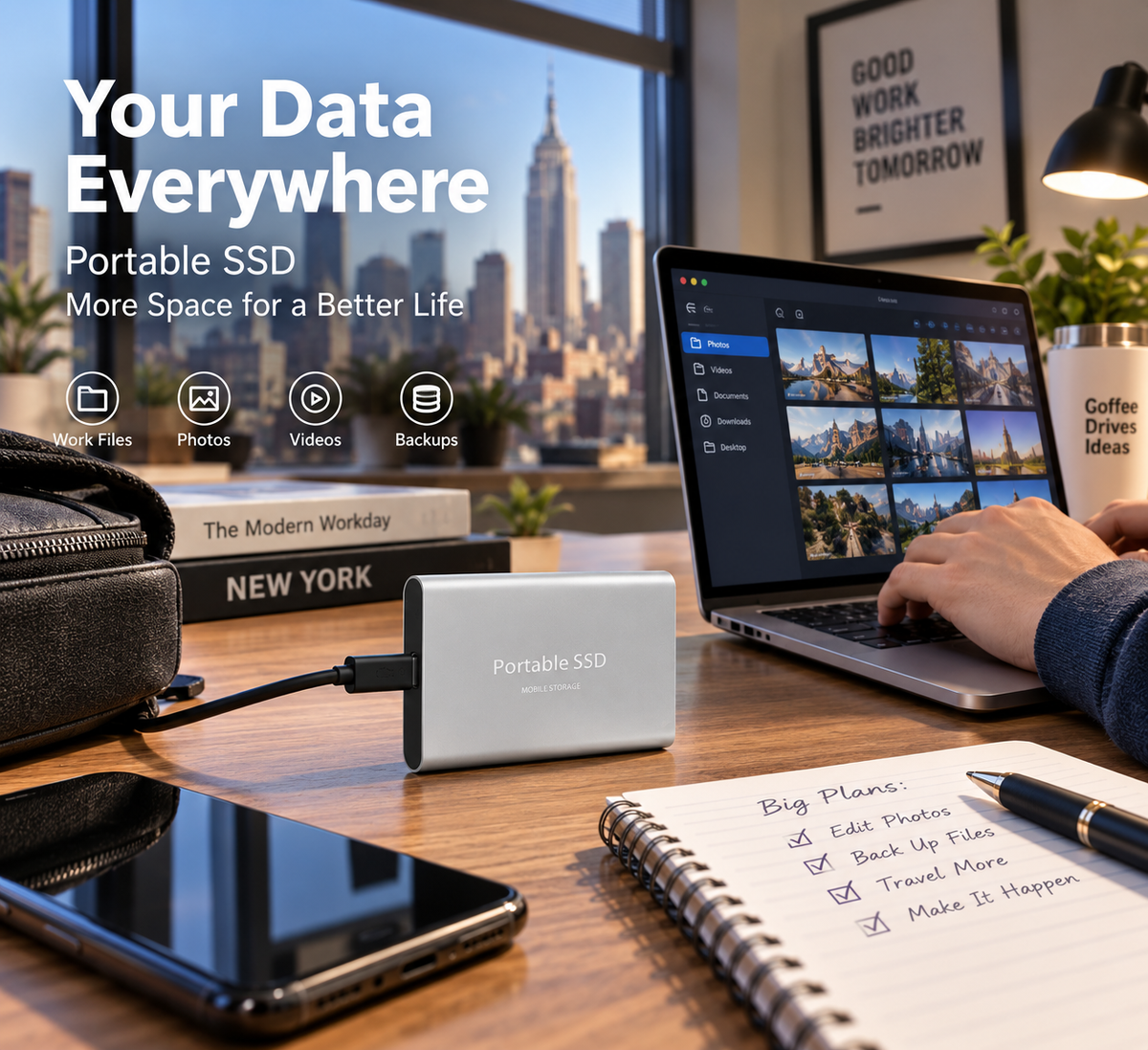 Ultra-slim high-speed solid-state drive