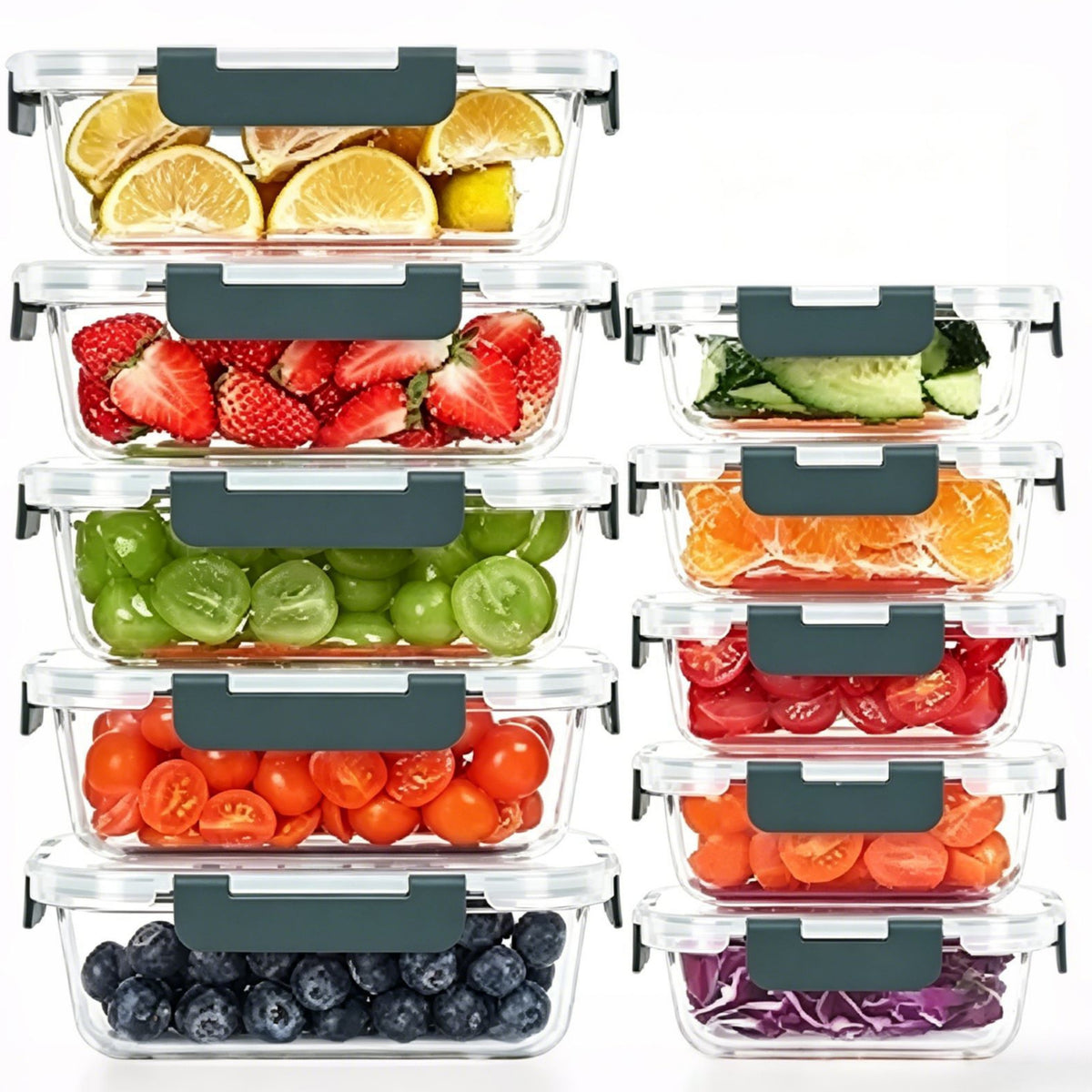 Glass Food Storage Container Set