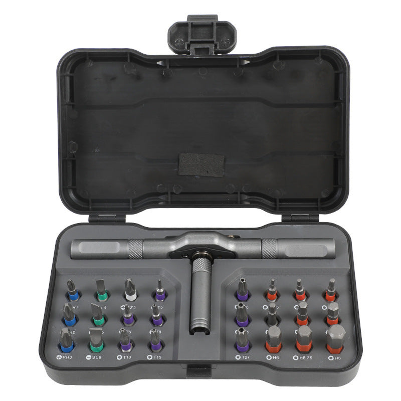 T-type Multi-functional Ratchet Screwdriver Set
